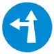 Compulsory ahead or turn left