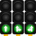 Steady Green Arrow Signal